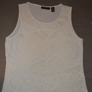 Chico's sleevless top, embroidery design